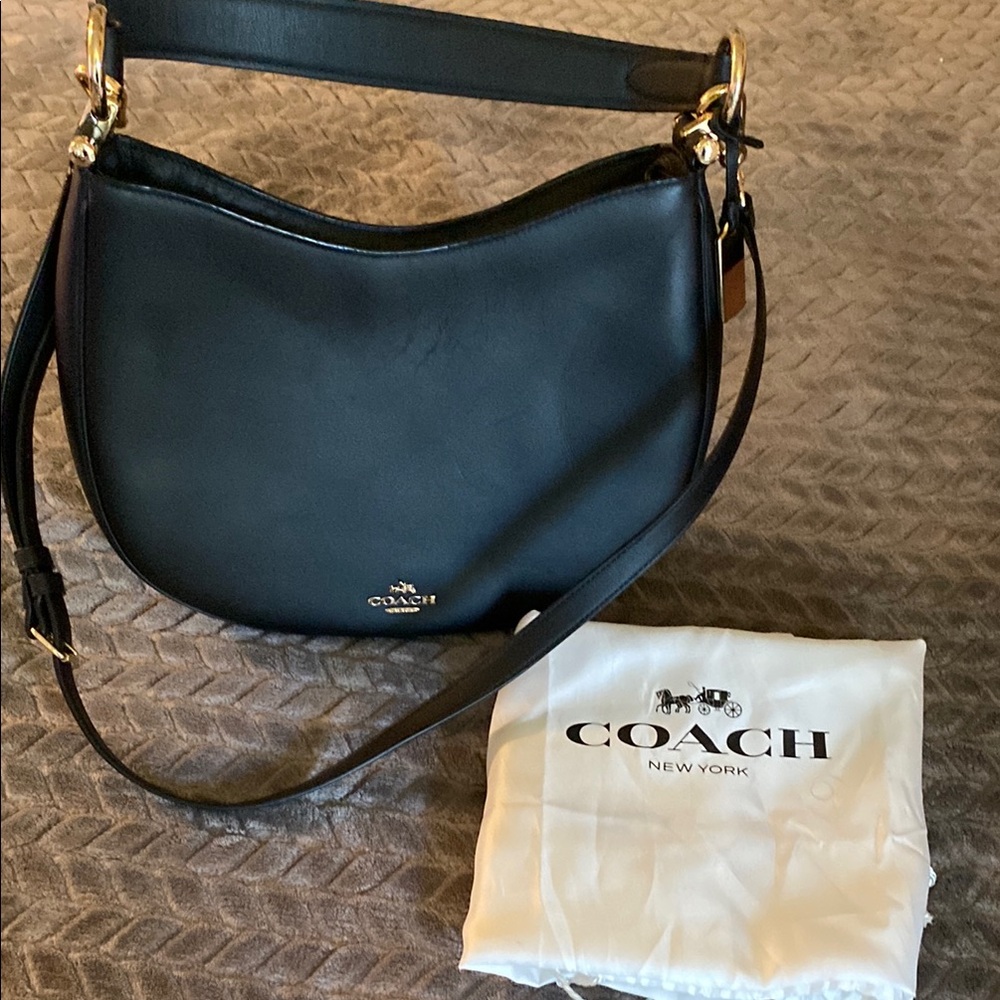 Coach Black Shoulder Bag with Slouchy Silhouette